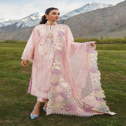 Pastel Pink Luxury Embroidered Lawn Suit