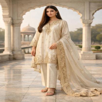 Ivory & Gold Premium Suit