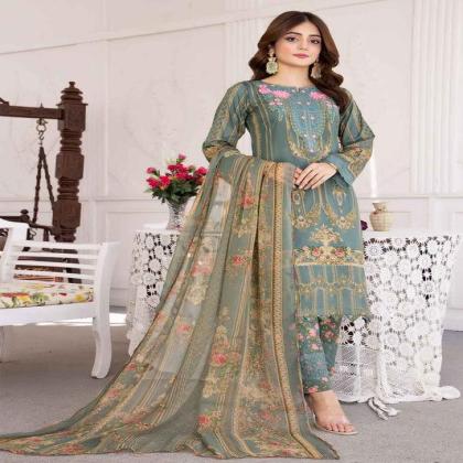 Embroidered Lawn 3-Piece Su